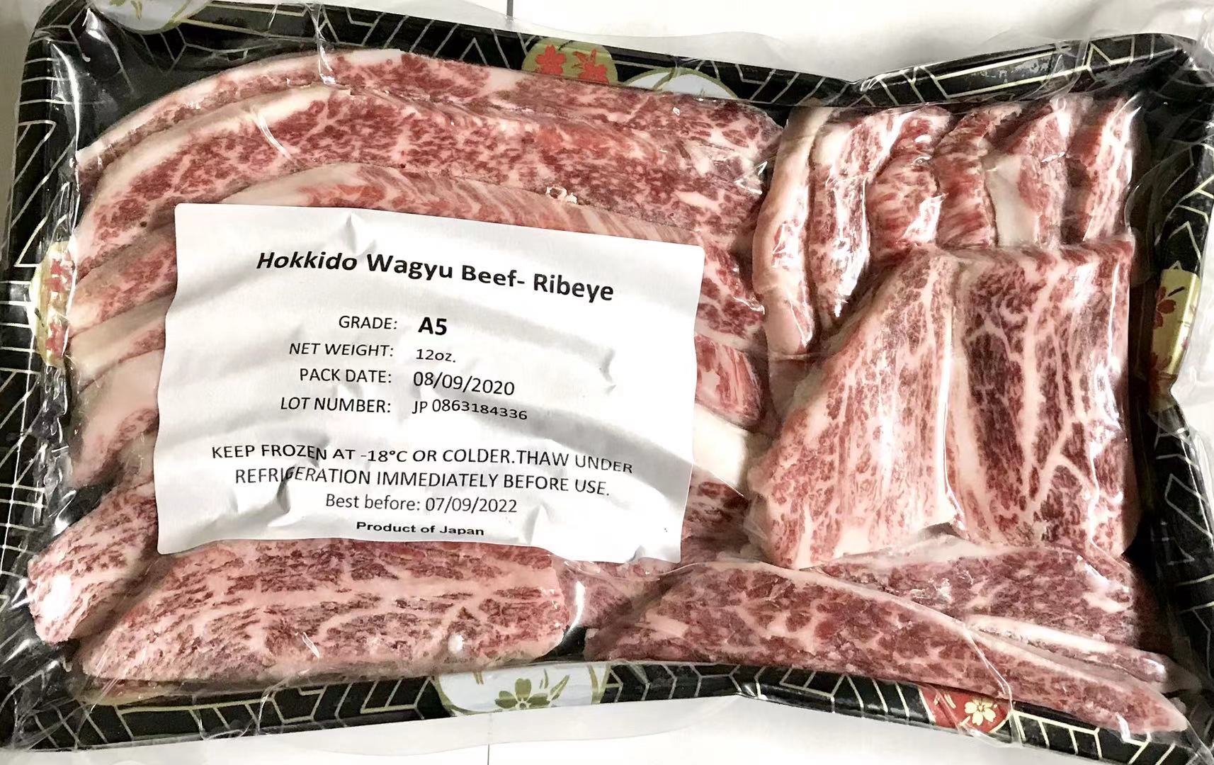 12oz Japanese Wagyu Beef A5 Ribeye Steak *Teppan-yaki Slice* Frozen