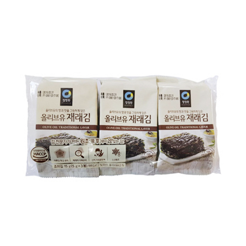 CHUNG JUNG WON Seaweed Snack with Olive Oil (4.5g*3) 13.5g