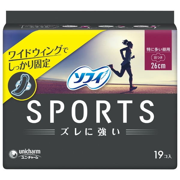 Unicharm Sofy Sanitary Pad Sports 260mm(19p)