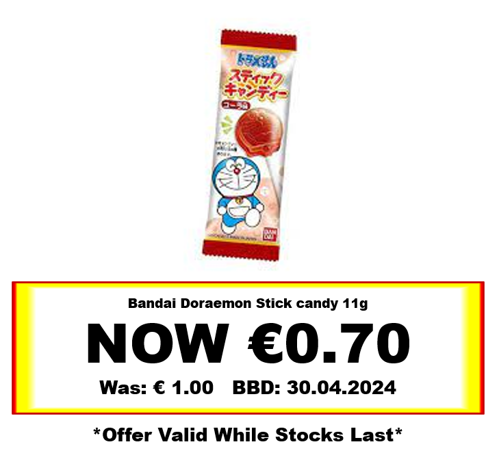 * Offer * Bandai Doraemon Stick candy 11g BBD: 30/04/2024