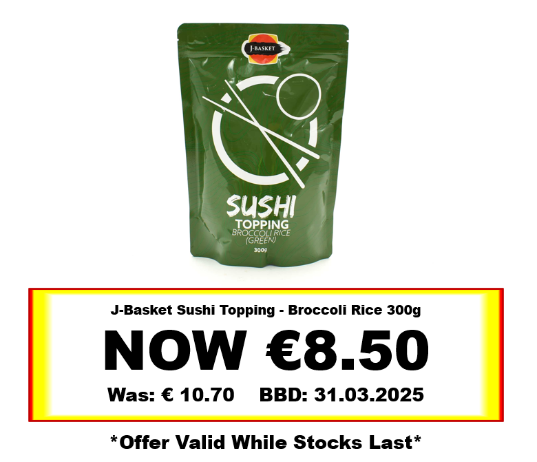 * Offer * J-Basket Sushi Topping - Broccoli Rice 300g BBD: 31/03/2025