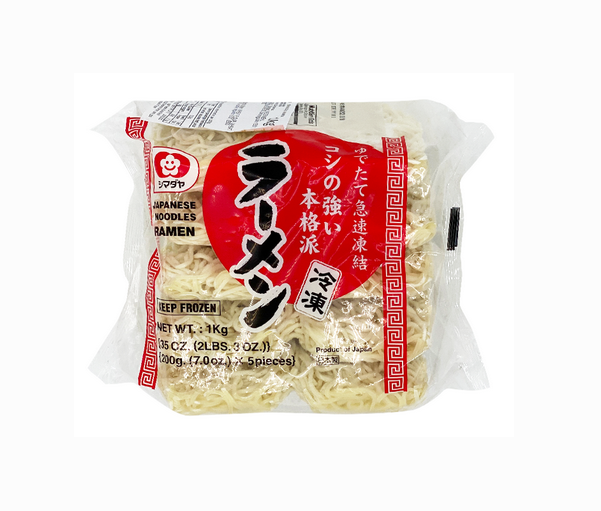 SHIMADAYA Frozen Ramen Noodles 1kg (200g*5)