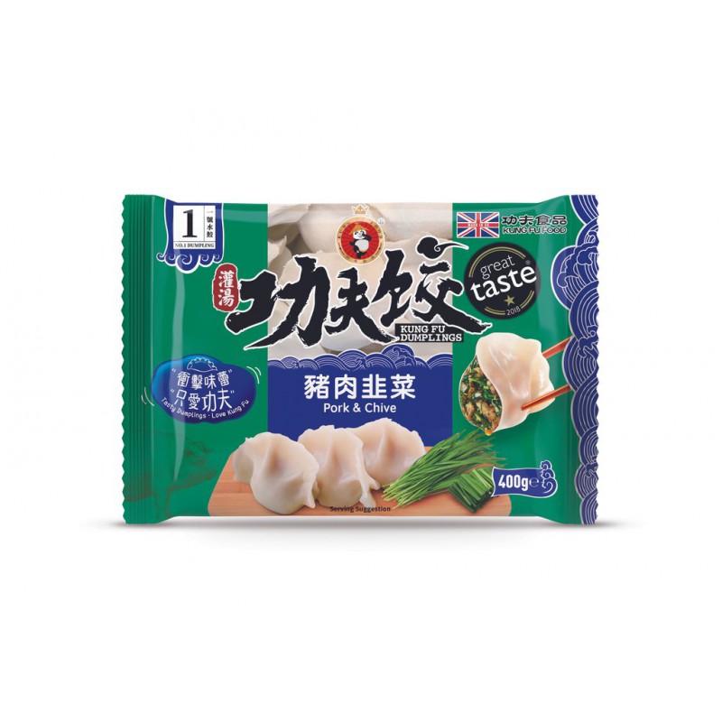 功夫水饺-猪肉韭菜馅 410克