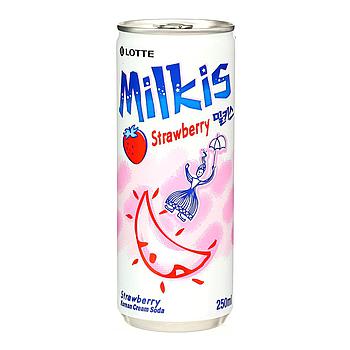 Lotte Milkis Starwberry Flavour Can 250ml