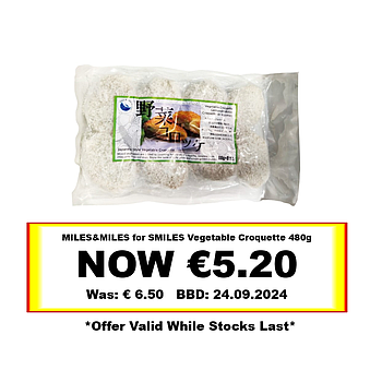 * Offer * MILES&MILES for SMILES Vegetable Croquette 480g BBD: 24/09/2024