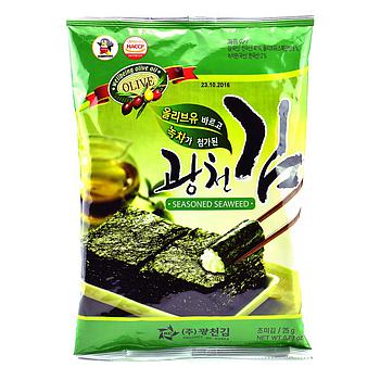 KCK Seasoned Seaweed Laver-Olive&Green Tea Flavor 25g